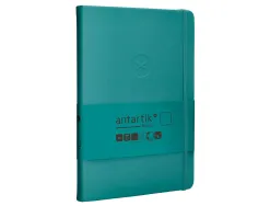 Carnet fermeture elastique antartik notes couverture rigide a5 papier uni ivoire 100 feuilles 80gr fsc vert paon