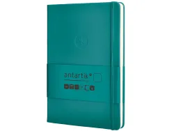 Carnet fermeture elastique antartik notes couverture rigide a5 papier uni ivoire 100 feuilles 80gr fsc vert paon