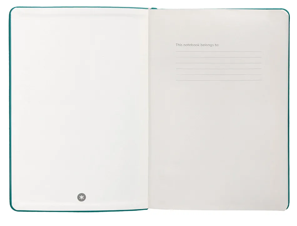 Carnet fermeture elastique antartik notes couverture rigide a5 papier uni ivoire 100 feuilles 80gr fsc vert paon