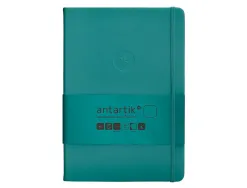 Carnet fermeture elastique antartik notes couverture rigide a5 papier uni ivoire 100 feuilles 80gr fsc vert paon