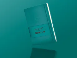 Carnet fermeture elastique antartik notes couverture rigide a5 papier uni ivoire 100 feuilles 80gr fsc vert paon