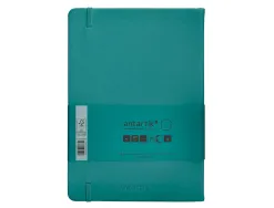 Carnet fermeture elastique antartik notes couverture rigide a5 papier uni ivoire 100 feuilles 80gr fsc vert paon