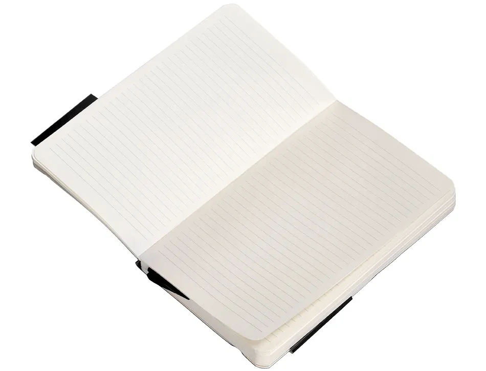 Carnet fermeture elastique antartik notes couverture souple a6 ligne 100 feuilles 80gr fsc coloris noir