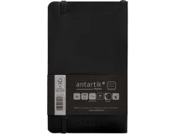 Carnet fermeture elastique antartik notes couverture souple a6 ligne 100 feuilles 80gr fsc coloris noir