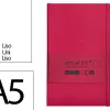 Carnet fermeture elastique antartik notes couverture souple a5 papier uni ivoire 100 feuilles 80gr fsc framboise