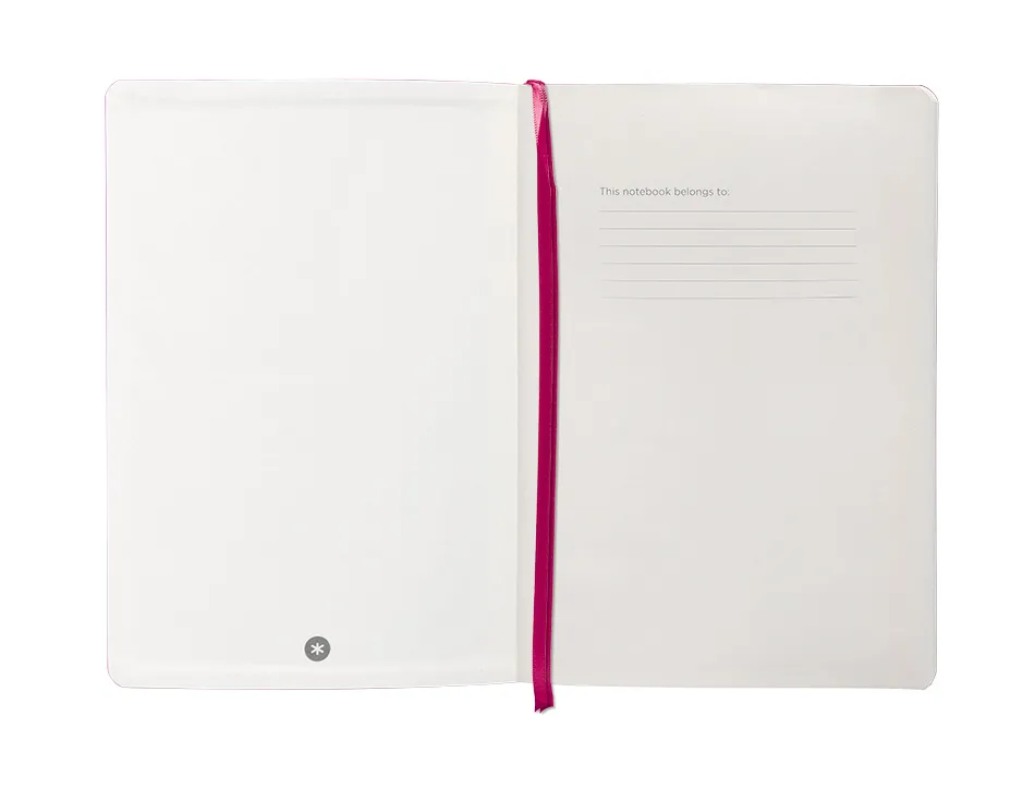 Carnet fermeture elastique antartik notes couverture souple a5 papier uni ivoire 100 feuilles 80gr fsc framboise