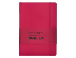 Carnet fermeture elastique antartik notes couverture souple a5 papier uni ivoire 100 feuilles 80gr fsc framboise