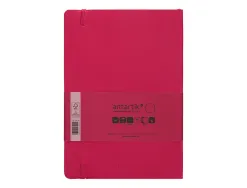 Carnet fermeture elastique antartik notes couverture souple a5 papier uni ivoire 100 feuilles 80gr fsc framboise