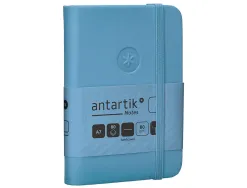 Carnet fermeture elastique antartik notes couverture rigide a7 papier uni ivoire 80feuilles 80gr fsc bleu ciel