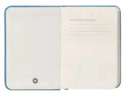 Carnet fermeture elastique antartik notes couverture rigide a7 papier uni ivoire 80feuilles 80gr fsc bleu ciel