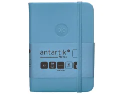 Carnet fermeture elastique antartik notes couverture rigide a7 papier uni ivoire 80feuilles 80gr fsc bleu ciel