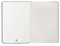 Carnet fermeture elastique antartik notes couverture rigide a5 papier uni ivoire 100 feuilles 80gr fsc bleu marine