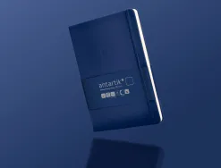 Carnet fermeture elastique antartik notes couverture rigide a5 papier uni ivoire 100 feuilles 80gr fsc bleu marine