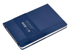 Carnet fermeture elastique antartik notes couverture rigide a5 papier uni ivoire 100 feuilles 80gr fsc bleu marine