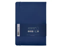 Carnet fermeture elastique antartik notes couverture rigide a5 papier uni ivoire 100 feuilles 80gr fsc bleu marine