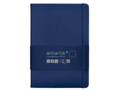 Carnet fermeture elastique antartik notes couverture rigide a5 papier uni ivoire 100 feuilles 80gr fsc bleu marine