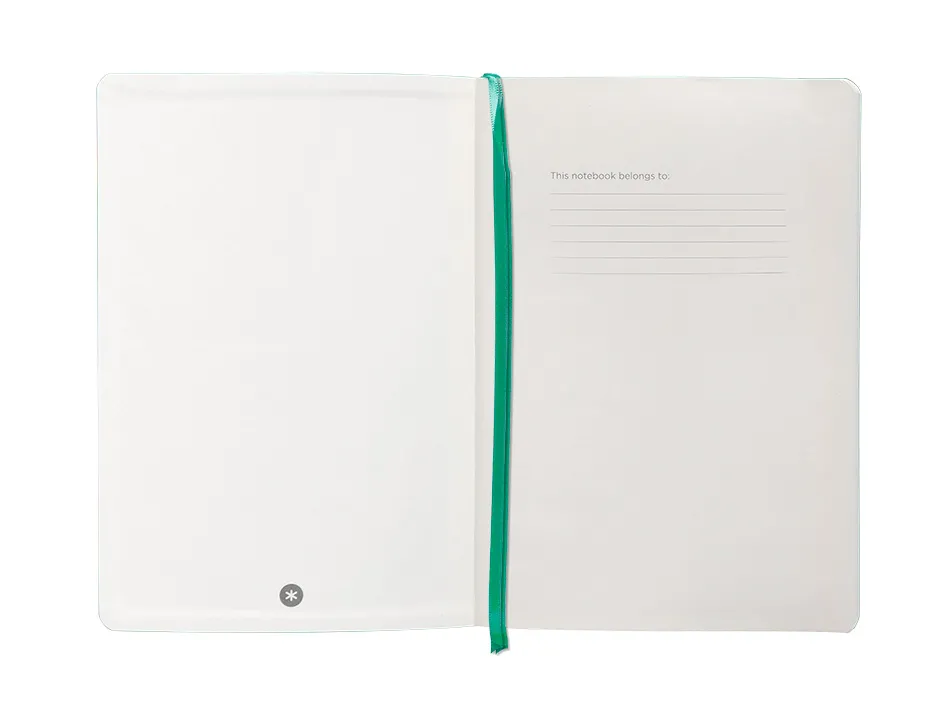 Carnet fermeture elastique antartik notes couverture souple a5 papier uni ivoire 100 feuilles 80gr fsc turquoise