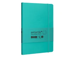 Carnet fermeture elastique antartik notes couverture souple a5 papier uni ivoire 100 feuilles 80gr fsc turquoise