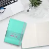 Carnet fermeture elastique rose antartik notes couverturerigide a5 ligne 100 feuilles 80gr fsc coloris turquoise