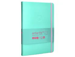Carnet fermeture elastique rose antartik notes couverturerigide a5 ligne 100 feuilles 80gr fsc coloris turquoise