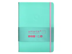 Carnet fermeture elastique rose antartik notes couverturerigide a5 ligne 100 feuilles 80gr fsc coloris turquoise