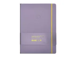 Carnet fermeture elastique jaune antartik notes couverture rigide a4 papier uni ivoire 100 feuilles 80gr fsc lilas
