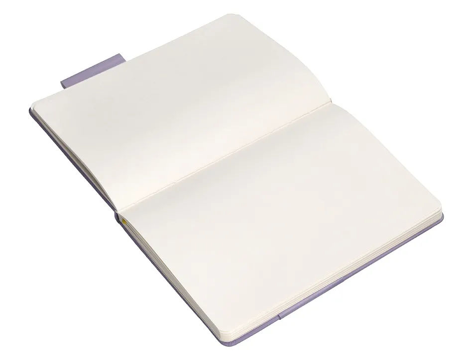 Carnet fermeture elastique jaune antartik notes couverture rigide a4 papier uni ivoire 100 feuilles 80gr fsc lilas