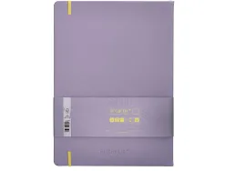 Carnet fermeture elastique jaune antartik notes couverture rigide a4 papier uni ivoire 100 feuilles 80gr fsc lilas