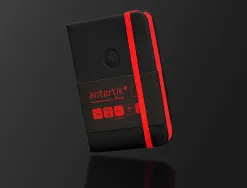Carnet fermeture elastique rouge antartik notes couverture rigide a7 papier uni ivoire 80 feuilles 80gr fsc noir