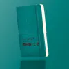 Carnet fermeture elastique antartik notes couverture souple a6 ligne 100 feuilles 80gr fsc coloris vert paon
