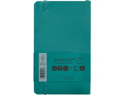 Carnet fermeture elastique antartik notes couverture souple a6 ligne 100 feuilles 80gr fsc coloris vert paon