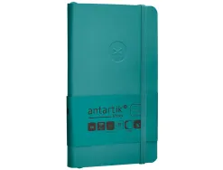 Carnet fermeture elastique antartik notes couverture souple a6 ligne 100 feuilles 80gr fsc coloris vert paon
