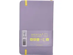 Carnet fermeture elastique jaune antartik notes couverture rigide a6 ligne 100 feuilles 80gr fsc coloris lilas