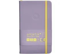 Carnet fermeture elastique jaune antartik notes couverture rigide a6 ligne 100 feuilles 80gr fsc coloris lilas