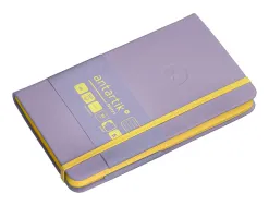Carnet fermeture elastique jaune antartik notes couverture rigide a6 ligne 100 feuilles 80gr fsc coloris lilas