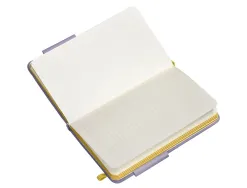 Carnet fermeture elastique jaune antartik notes couverture rigide a6 ligne 100 feuilles 80gr fsc coloris lilas