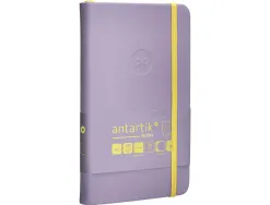 Carnet fermeture elastique jaune antartik notes couverture rigide a6 ligne 100 feuilles 80gr fsc coloris lilas