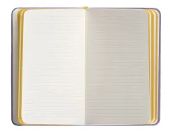 Carnet fermeture elastique jaune antartik notes couverture rigide a6 ligne 100 feuilles 80gr fsc coloris lilas