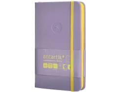 Carnet fermeture elastique jaune antartik notes couverture rigide a6 ligne 100 feuilles 80gr fsc coloris lilas
