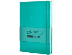 Carnet fermeture elastique antartik notes couverture rigide a5 papier uni ivoire 100 feuilles 80gr fsc turquoise