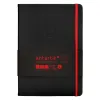 Carnet fermeture elastique rouge antartik notes couverture rigide a5 ligne 100feuilles 80gr fsc coloris noir