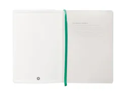 Carnet fermeture elastique antartik notes couverture souple a5 ligne 100 feuilles 80gr fsc coloris turquoise
