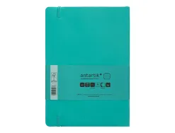Carnet fermeture elastique antartik notes couverture souple a5 ligne 100 feuilles 80gr fsc coloris turquoise