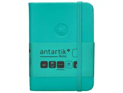 Carnet fermeture elastique antartik notes couverture rigide a7 papier uni ivoire 80 feuilles 80gr fsc turquoise