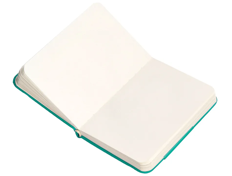 Carnet fermeture elastique antartik notes couverture rigide a7 papier uni ivoire 80 feuilles 80gr fsc turquoise