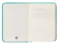 Carnet fermeture elastique antartik notes couverture rigide a7 papier uni ivoire 80 feuilles 80gr fsc turquoise