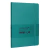 Carnet fermeture elastique antartik notes couverture souple a5 ligne 100 feuilles 80gr fsc coloris vert paon