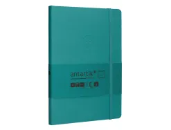 Carnet fermeture elastique antartik notes couverture souple a5 ligne 100 feuilles 80gr fsc coloris vert paon