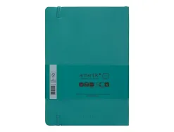 Carnet fermeture elastique antartik notes couverture souple a5 ligne 100 feuilles 80gr fsc coloris vert paon