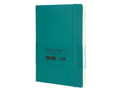 Carnet fermeture elastique antartik notes couverture souple a5 ligne 100 feuilles 80gr fsc coloris vert paon